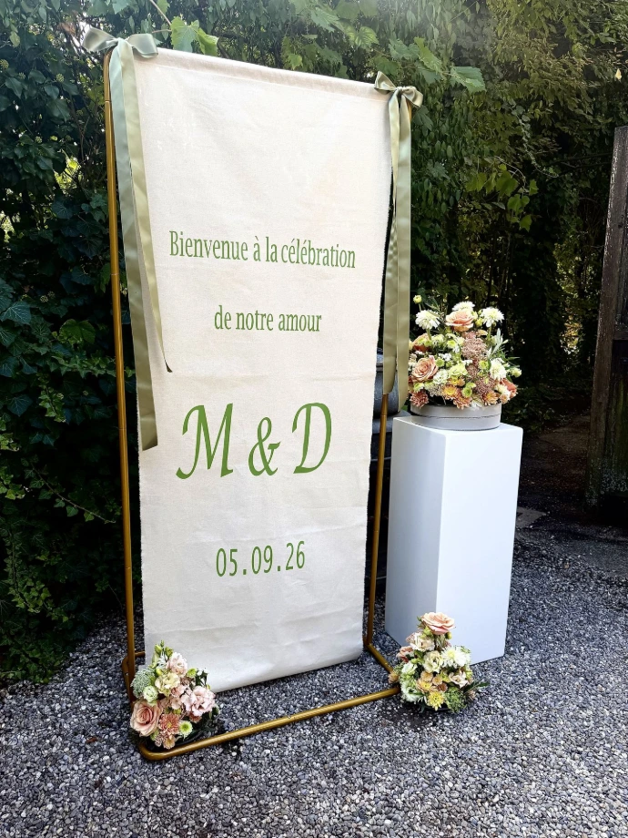 Panneau de bienvenue mariage